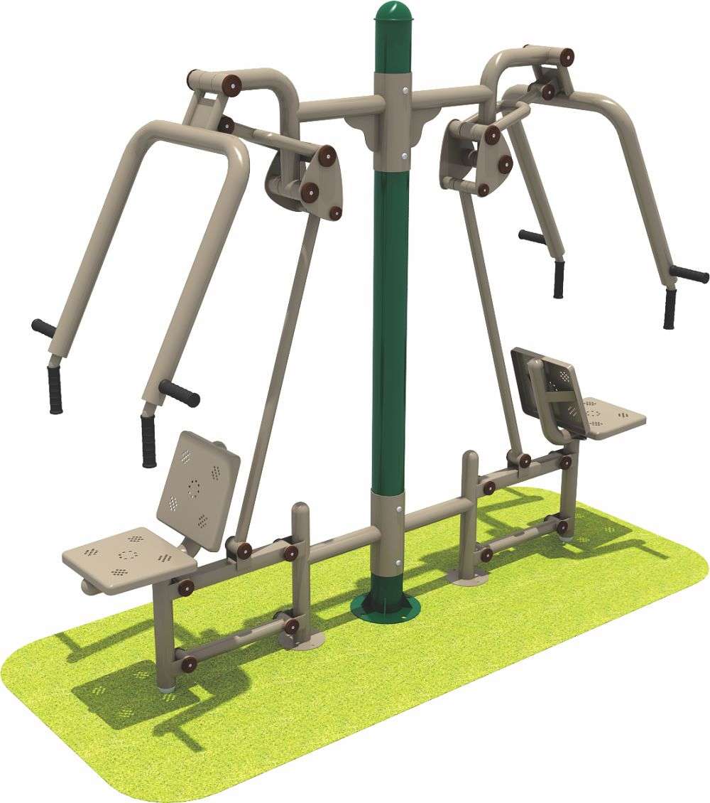 乐发健身器材 双人坐推器