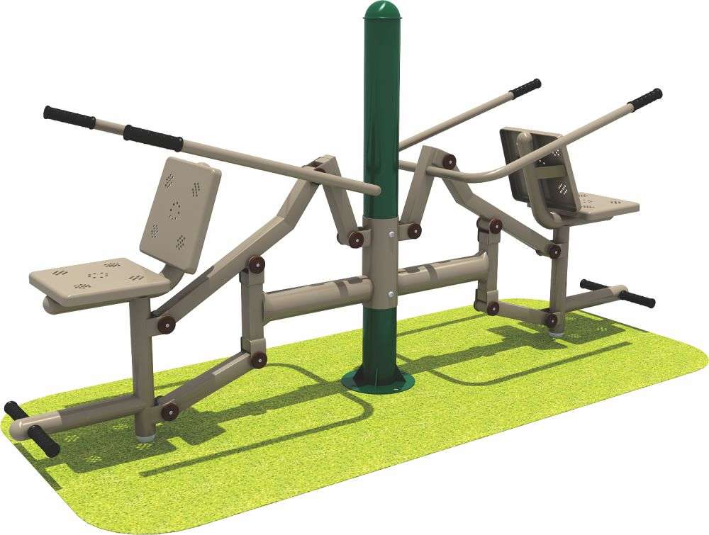 乐发健身器材 双人坐压器